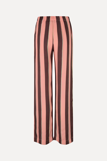 Stine Goya UK Elasticated Long Pants Pants Rosewood Mint Stripes