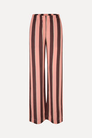 Stine Goya UK Elasticated Long Pants Pants Rosewood Mint Stripes