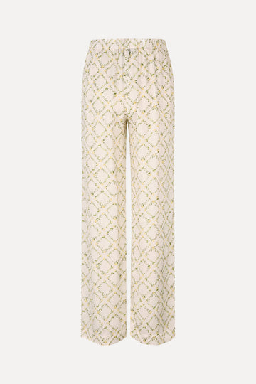 Stine Goya UK Elasticated Long Pants Pants Sakura Check Yellow