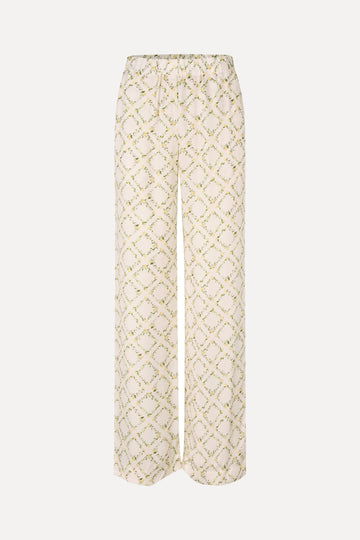 Stine Goya UK Elasticated Long Pants Pants Sakura Check Yellow