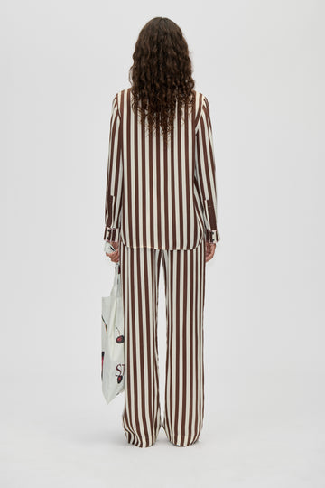 Stine Goya UK Elasticated Long Pants Pants Ivory Stripes