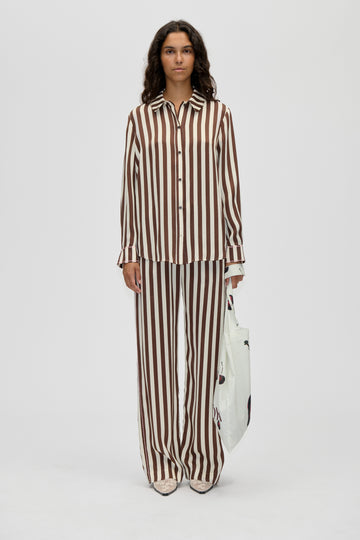 Stine Goya UK Elasticated Long Pants Pants Ivory Stripes
