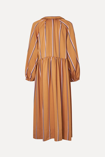 Stine Goya UK Elasticated Midi Dress Dress Cocoa Stripes