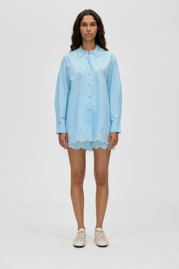 Stine Goya UK Elasticated Shorts Shorts Teapot Blue