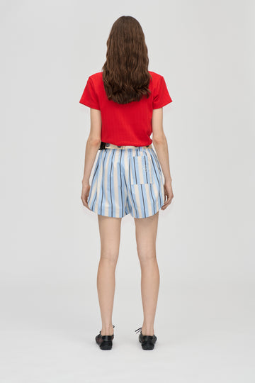 Stine Goya UK Elasticated Shorts With Tab Shorts Lightwave Stripes