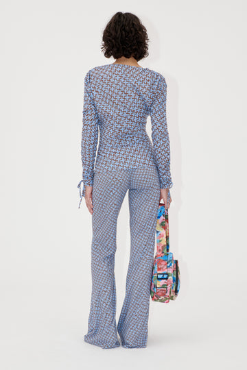 Stine Goya UK Elasticated Straight Long Pants Pants Graphic Weave