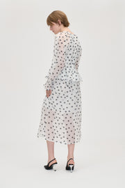 Stine Goya UK Elasticated Waistband Midi Skirt Skirt Flower Polka Dot