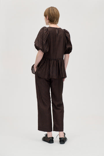 Stine Goya UK Elasticated Waistband Pants Pants Morgensol Checks