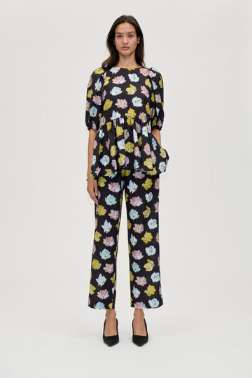 Stine Goya UK Elasticated Waistband Pants Pants Morgensol Poppies