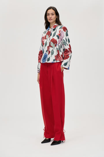 Stine Goya UK Elevated Pleat Pants Pants Ruby Red