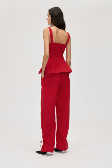 Stine Goya UK Elevated Pleat Pants Pants Ruby Red