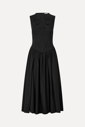 Stine Goya UK Embroidered Midi Dress Dress Broderie Anglaise
