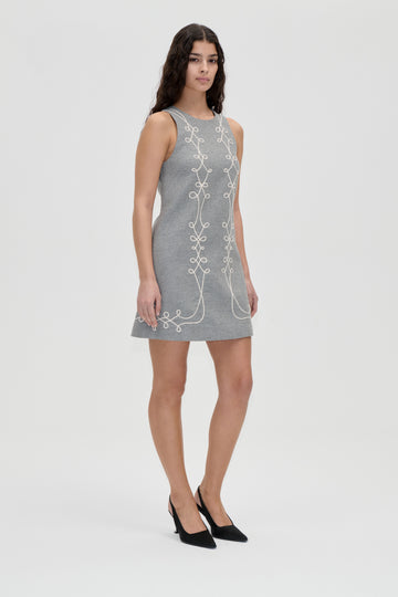 Stine Goya UK Embroidered Sleeveless Mini Dress Dress Tapered Embroidery Motif