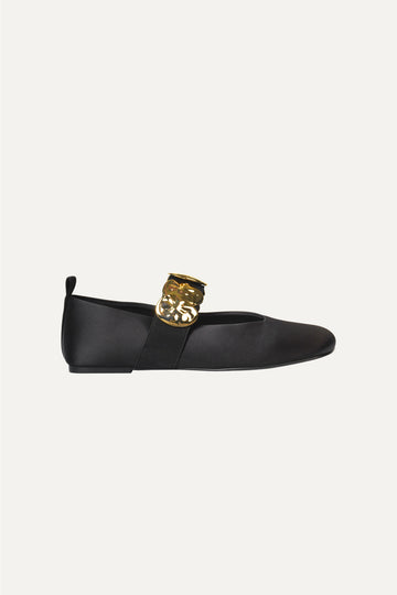 Stine Goya UK Ergo Stone Strap Ballerina Footwear Black