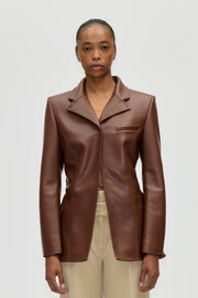 Stine Goya UK Fitted Single Breasted Jacket Outerwear Cocoa