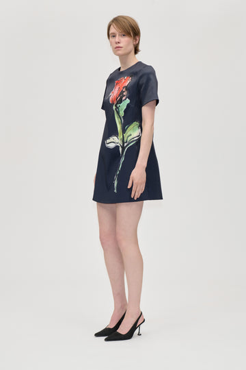 Stine Goya UK Flare Short Sleeve Mini Dress Dress The Rose