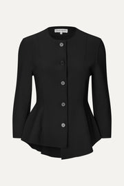 Stine Goya UK Flared Button-Up Top Top Black