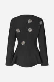 Stine Goya UK Flared Hem Zip-Up Top Top Pearl Of Order