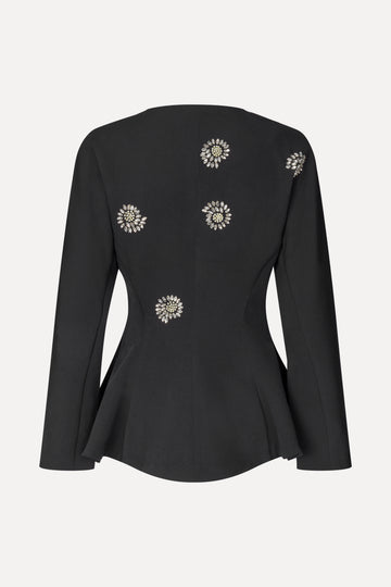 Stine Goya UK Flared Hem Zip-Up Top Top Pearl Of Order