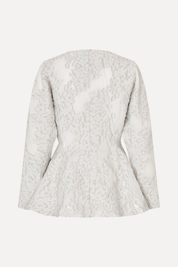 Stine Goya UK Flared Hem Zip-Up Top Top Stone Grey