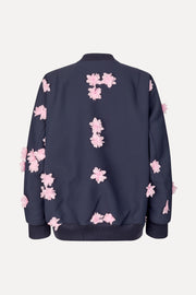 Stine Goya UK Floral Bomber Jacket Outerwear Pink Petunia
