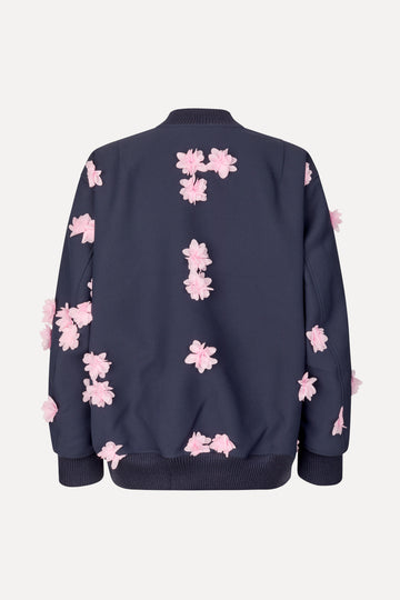 Stine Goya UK Floral Bomber Jacket Outerwear Pink Petunia