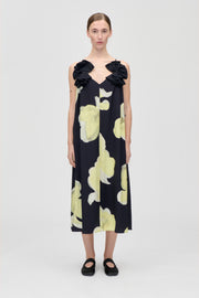 Stine Goya UK Floral Long Dress Dress Yellow Petunias