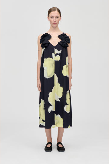 Stine Goya UK Floral Long Dress Dress Yellow Petunias