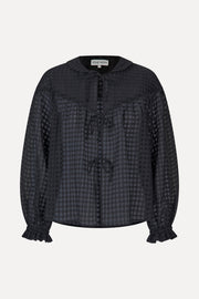 Stine Goya UK Flowy Long Sleeve Top Top Checkered Organza