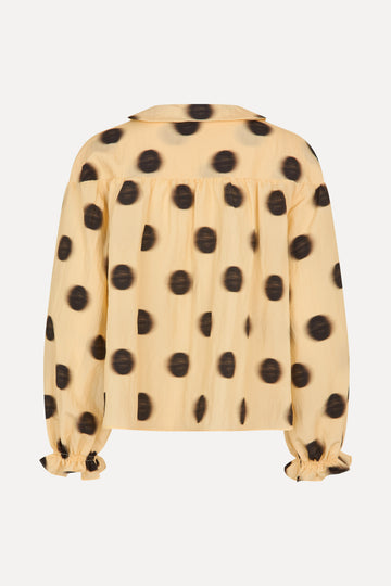 Stine Goya UK Front Detail Long Sleeve Top Top Dots in Motion