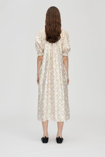 Stine Goya UK Front Placket Long Dress Dress Sakura Check Pink
