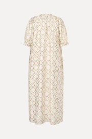 Stine Goya UK Front Placket Long Dress Dress Sakura Check Pink