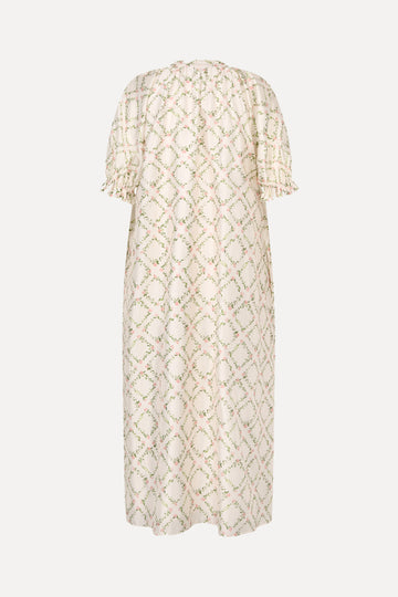 Stine Goya UK Front Placket Long Dress Dress Sakura Check Pink