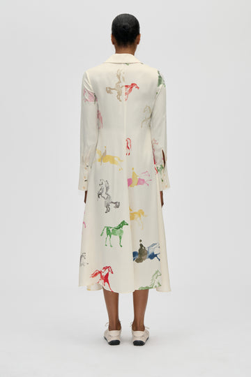 Stine Goya UK Front Placket Midi Polo Dress Dress Horses