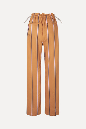 Stine Goya UK Gathered Long Pants Pants Cocoa Stripes