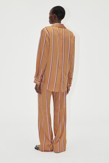 Stine Goya UK Gathered Long Pants Pants Cocoa Stripes