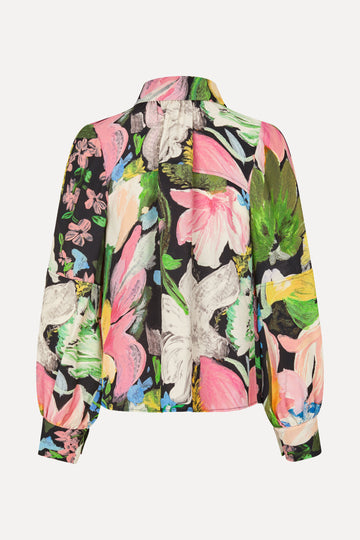 Stine Goya UK Gathered Long Sleeve Top Top Flowers Under The Sun