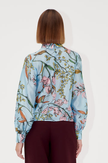 Stine Goya UK Gathered Long Sleeve Top Top Spring Mimosa