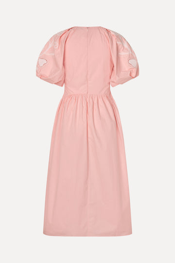 Stine Goya UK Gathered Raglan Sleeve Midi Dress Dress Ballerina Broderie