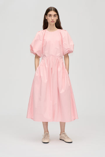 Stine Goya UK Gathered Raglan Sleeve Midi Dress Dress Ballerina Broderie