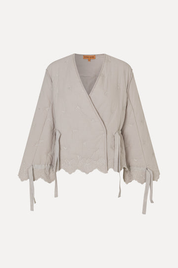 Stine Goya UK Gathered Tie Jacket Jacket Wild Quilted Flowers