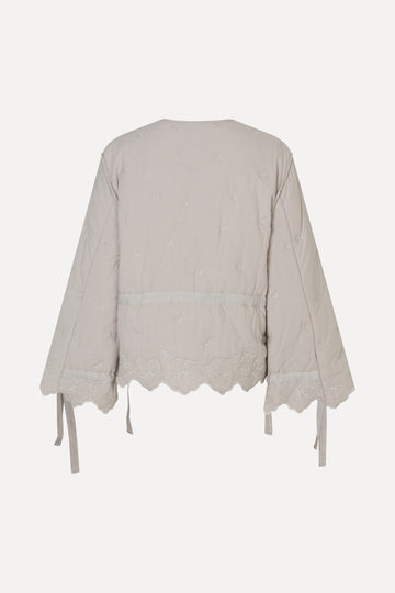 Stine Goya UK Gathered Tie Jacket Jacket Wild Quilted Flowers