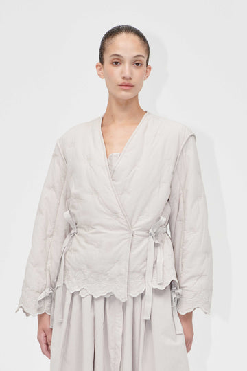 Stine Goya UK Gathered Tie Jacket Jacket Wild Quilted Flowers