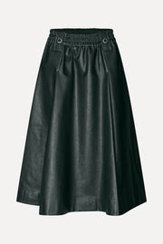 Stine Goya UK Gathered Waist Midi Skirt Skirt Dark Green