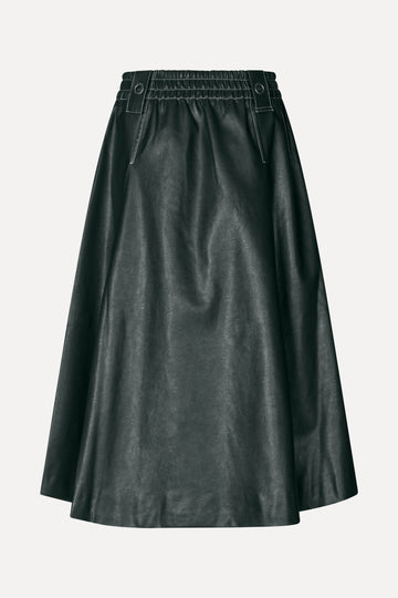 Stine Goya UK Gathered Waist Midi Skirt Skirt Dark Green
