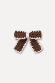 Stine Goya UK Hand-Crochet Bow Hair Clip Other Chicory Coffee