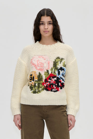Stine Goya UK Handknit Sweater Knit Ephemeral Bloom