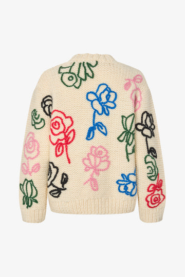 Stine Goya UK Handknit Sweater Knit Multiflowers