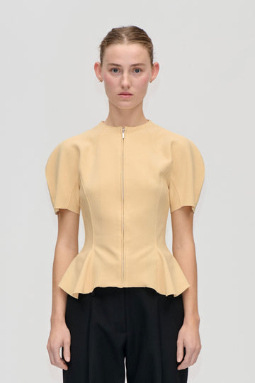 Stine Goya UK High-Neck Zip Top Top Sunlight