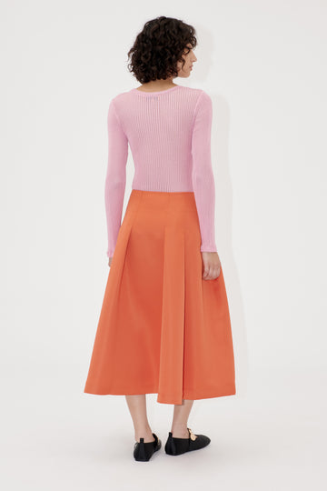Stine Goya UK High Volume Midi Skirt Skirt Mecca Orange
